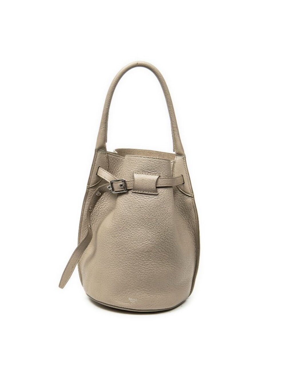 Celine Large Shape Bucket Bag Gray Grain Calfskin Leather